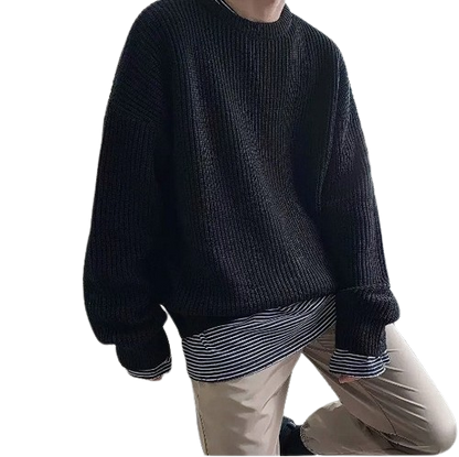 Black Loose Knit Sweater